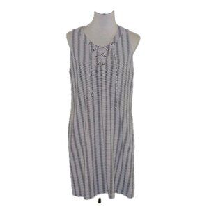 Tommy Bahama Lace Up Striped Dress/Cover-Up